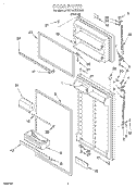 DOOR Diagram and Parts List for 7ET18PKXFN00  Whirlpool Refrigerator