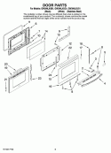 DOOR PARTS Diagram and Parts List for GW399LXUS1  Whirlpool Range