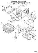 INTERNAL OVEN PARTS Diagram and Parts List for GW395LEPQ01  Whirlpool Range