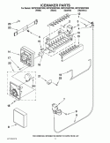 ICEMAKER PARTS Diagram and Parts List for WRT579SMYM00  Whirlpool Refrigerator