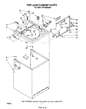 TOP AND CABINET , LITERATURE AND OPTIONAL Diagram and Parts List for LA7400XMW3  Whirlpool Washer