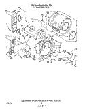 BULKHEAD Diagram and Parts List for LG4441XWW0  Whirlpool Dryer