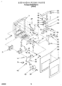 DISPENSER FRONT Diagram and Parts List for KSRB25QABL10  KitchenAid Refrigerator