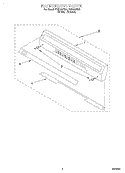 BACKGUARD, LITERATURE Diagram and Parts List for FGP300EW0  Roper Range