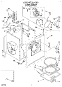 SECTION Diagram and Parts List for LET5624BQ0  Whirlpool Dryer