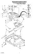 MACHINE BASE Diagram and Parts List for LSN1000KQ0  Whirlpool Washer