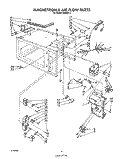 MAGNETRON AND AIRFLOW Diagram and Parts List for MW5571  Roper Microwave