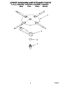 LOWER WASHARM AND STRAINER PARTS Diagram and Parts List for KUDP02FRWH1  KitchenAid Dishwasher