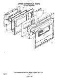 UPPER OVEN DOOR Diagram and Parts List for RB270PXK1  Whirlpool Wall Oven