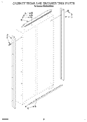 CABINET TRIMS AND BREAKER TRIM Diagram and Parts List for KSSS36MBX00  KitchenAid Refrigerator