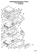 REFRIGERATOR SHELF PARTS Diagram and Parts List for BRS70DRANA00  Whirlpool Refrigerator