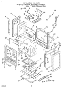 CHASSIS Diagram and Parts List for SF362BEGQ0  Whirlpool Range