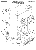 CABINET Diagram and Parts List for TT18HKXAW02  Estate Refrigerator