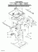 TUB PARTS Diagram and Parts List for KUDD03DTBL0  KitchenAid Dishwasher