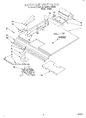 LATCH AND VENT Diagram and Parts List for KEBI271BBL3  KitchenAid Wall Oven