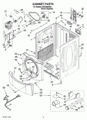 CABINET PARTS Diagram and Parts List for WED9400VE0  Whirlpool Dryer