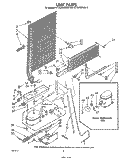 UNIT Diagram and Parts List for ET18JKXRWR0  Whirlpool Refrigerator