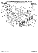 WASHER/DRYER CONTROL PANEL PARTS Diagram and Parts List for LTE5243DQ6  Whirlpool Washer Dryer Combo