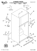 CABINET, LITERATURE Diagram and Parts List for ET8LFKXKB00  Whirlpool Refrigerator