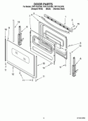 DOOR PARTS, OPTIONAL PARTS (NOT INCLUDED) Diagram and Parts List for YRF115LXVB0  Whirlpool Range