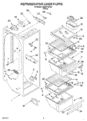 REFRIGERATOR LINER Diagram and Parts List for 3XART700F05  Whirlpool Refrigerator