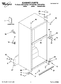 CABINET PARTS Diagram and Parts List for GR9FHMXPB01  Whirlpool Refrigerator