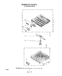 DISHRACK , LIT/OPTIONAL Diagram and Parts List for SHF5500W0  Whirlpool Dishwasher