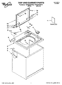 TOP AND CABINET PARTS Diagram and Parts List for 1CWTW5500SQ0  Whirlpool Washer