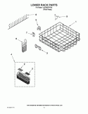 LOWER RACK PARTS Diagram and Parts List for KUDS40FVPA5  KitchenAid Dishwasher