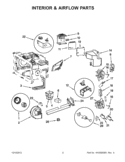 INTERIOR & AIRFLOW PARTS Diagram and Parts List for KHMS2050SSS4  KitchenAid Microwave