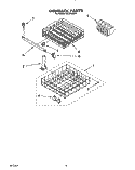 DISHRACK Diagram and Parts List for WU3000X4  Roper Dishwasher