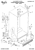 CABINET Diagram and Parts List for 3ED25DQXBN01  Whirlpool Refrigerator