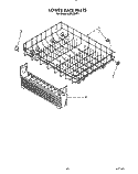 LOWER RACK Diagram and Parts List for KUDC220T1  KitchenAid Dishwasher