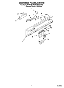 CONTROL PANEL PARTS Diagram and Parts List for KUDS01DLSS3  KitchenAid Dishwasher