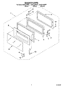 DOOR PARTS Diagram and Parts List for KHMC107EBL1  KitchenAid Microwave