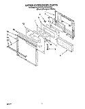 UPPER OVEN DOOR Diagram and Parts List for RB770PXYQ6  Whirlpool Wall Oven
