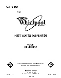 FRONT PAGE Diagram and Parts List for HD1000XS2  Whirlpool Miscellaneous