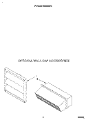 OPTIONAL WALL CAP ACCESSORIES Diagram and Parts List for RC8920XAH0  Whirlpool Cooktop