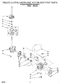 BRAKE, CLUTCH, GEARCASE, MOTOR & PUMP Diagram and Parts List for RAB5133DL0  Roper Washer