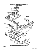 COOKTOP AND MANIFOLD, LIT/OPTIONAL Diagram and Parts List for SF3100EWN1  Whirlpool Range
