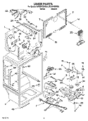 LINER PARTS Diagram and Parts List for GT9MHTXRQ00  Whirlpool Refrigerator