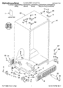 CABINET, LITERATURE Diagram and Parts List for KSRS25IKBL00  KitchenAid Refrigerator