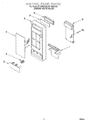 CONTROL PANEL Diagram and Parts List for MT1078SGQ0  Whirlpool Microwave
