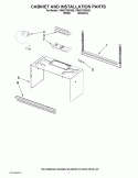 CABINET AND INSTALLATION PARTS Diagram and Parts List for YMH2175XSQ5  Whirlpool Microwave