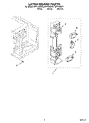 LATCH BOARD PARTS Diagram and Parts List for MT4140SKQ1  Whirlpool Microwave