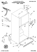 CABINET Diagram and Parts List for ET18GKXDW01  Whirlpool Refrigerator