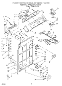 CONTROLS AND REAR PANEL Diagram and Parts List for 4LSC9255DQ0  Whirlpool Washer