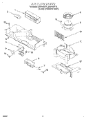 AIR FLOW Diagram and Parts List for MH6140XFB1  Whirlpool Microwave