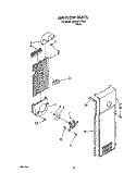AIR FLOW Diagram and Parts List for JWRZ2727FI00  Whirlpool Refrigerator