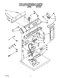 SECTION Diagram and Parts List for LEV6848AW0  Whirlpool Dryer